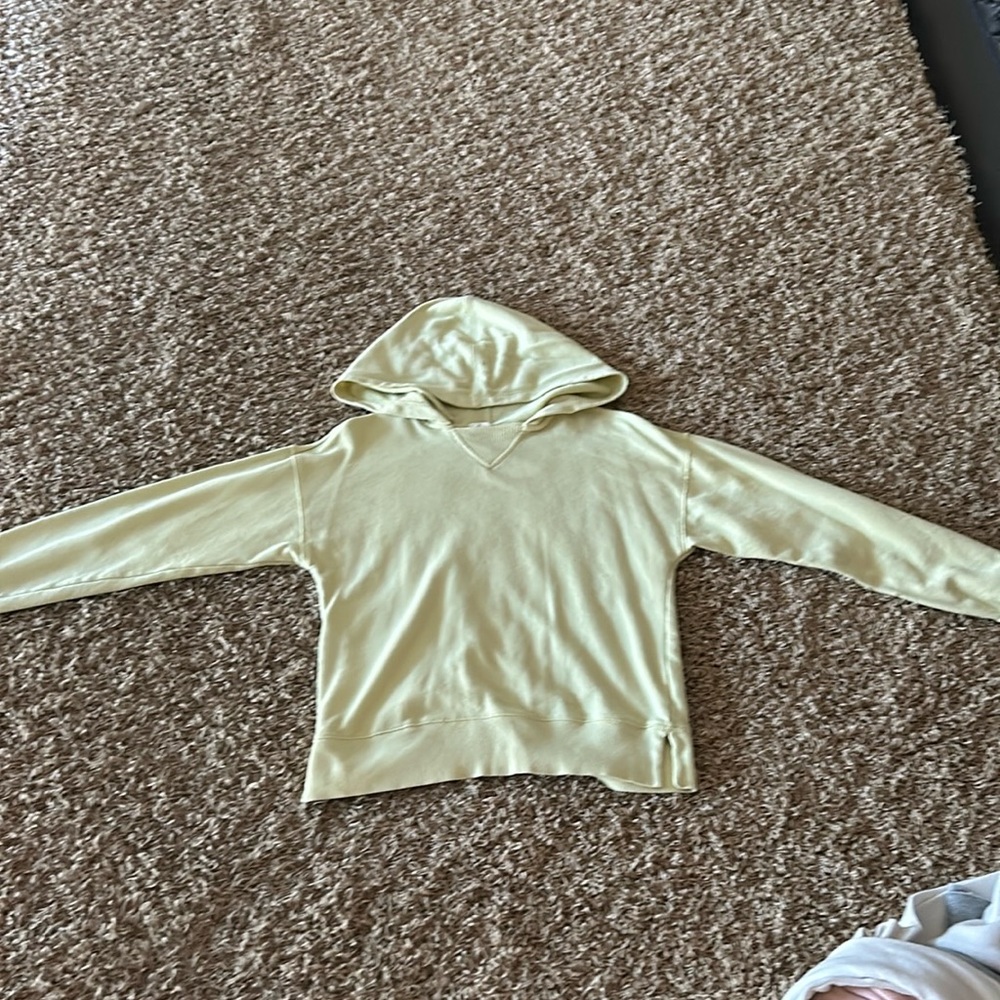 Yellow Target Cropped Hoodie